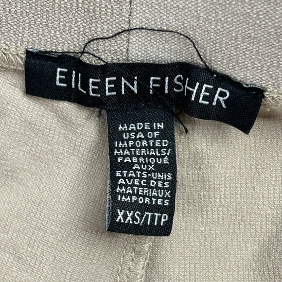Eileen Fisher Pants Womens Sz XXS Beige Stretch Pull On Elastic Waist Casual - Picture 8 of 12